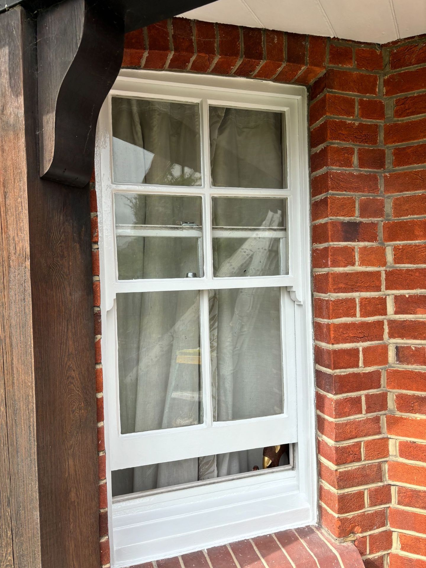 Sash window in March